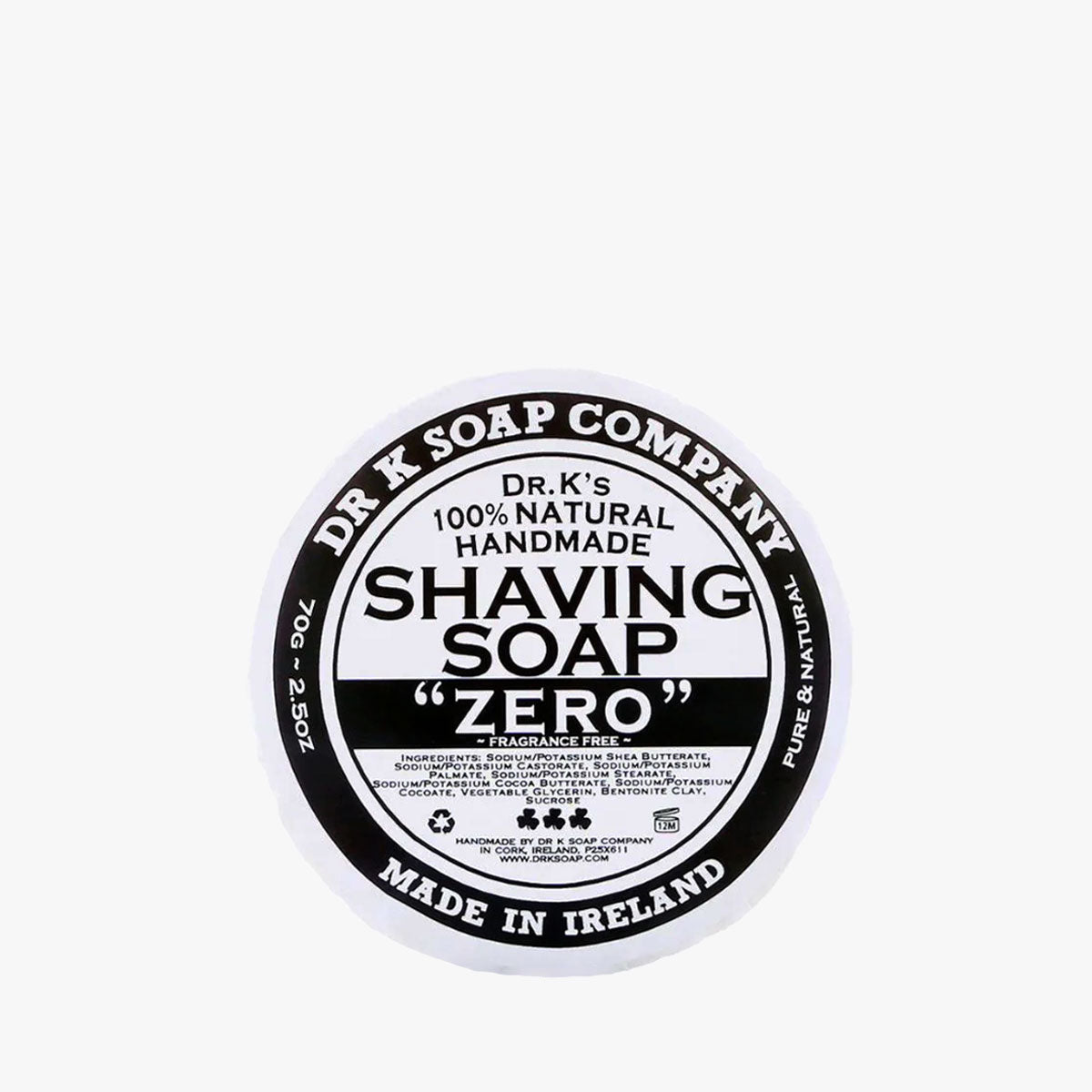 DR K SOAP COMPANY Rasierseife Zero Stück 70g