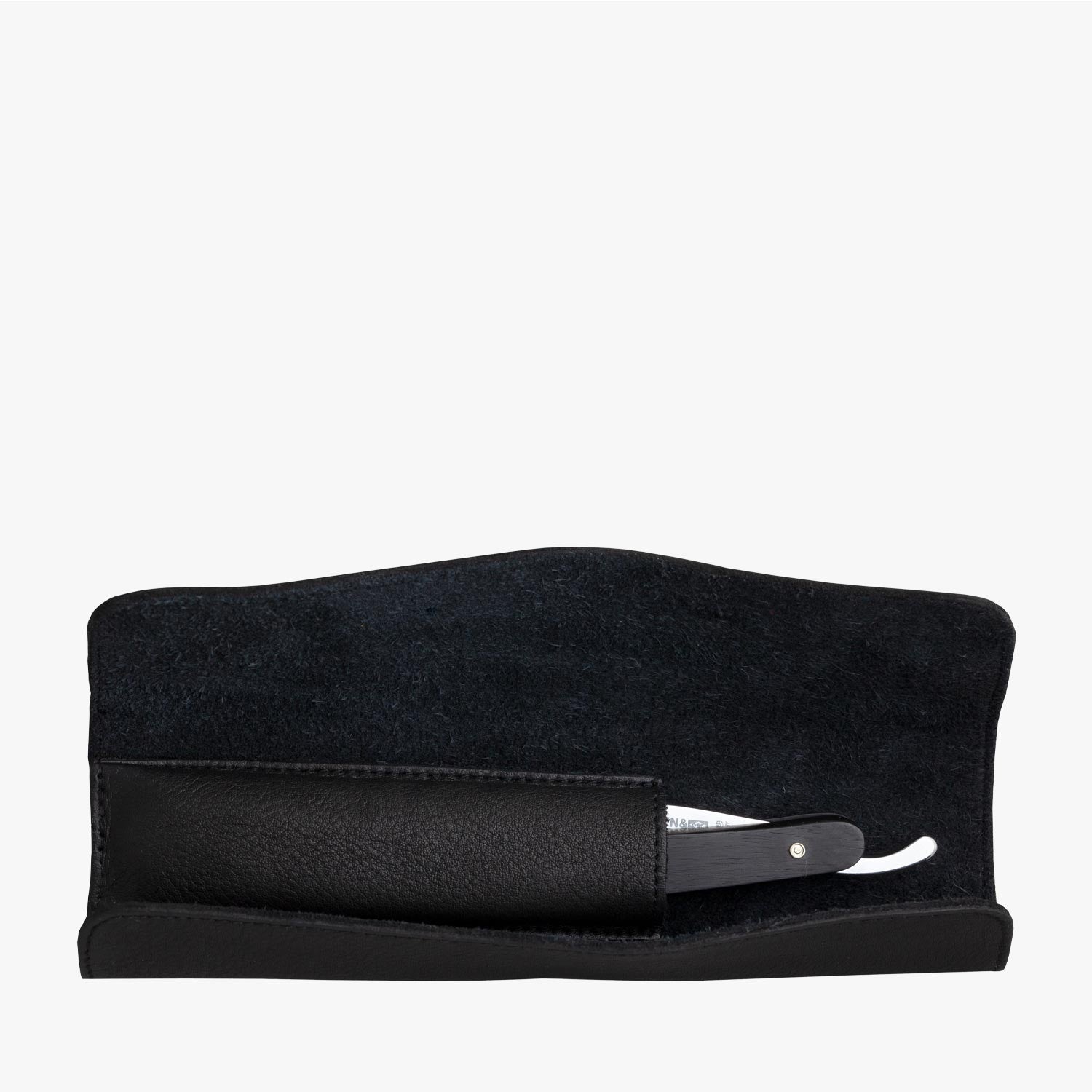 G&F TIMOR Rasiermesser-Rolltasche, Wildleder schwarz