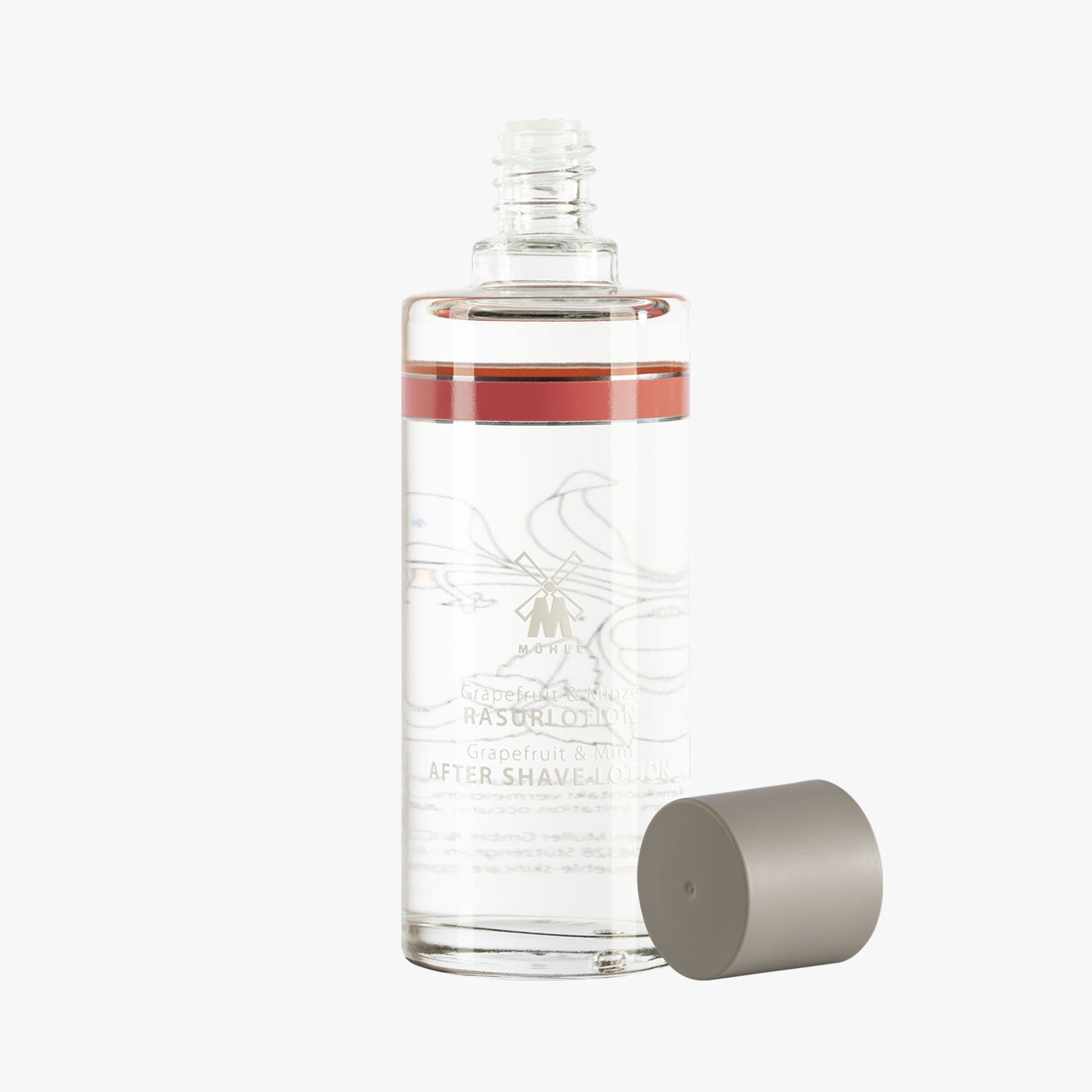 MÜHLE Aftershave Lotion Grapefruit & Minze Flasche 125ml Deckel geöffnet