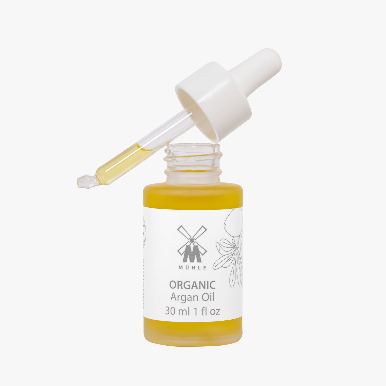 MÜHLE Arganöl Organic, Glasflasche mit Pipette 30ml Textur