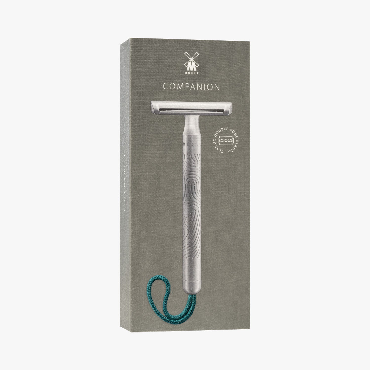 MÜHLE Rasierhobel Companion für Körper & Gesicht, Kordel türkis