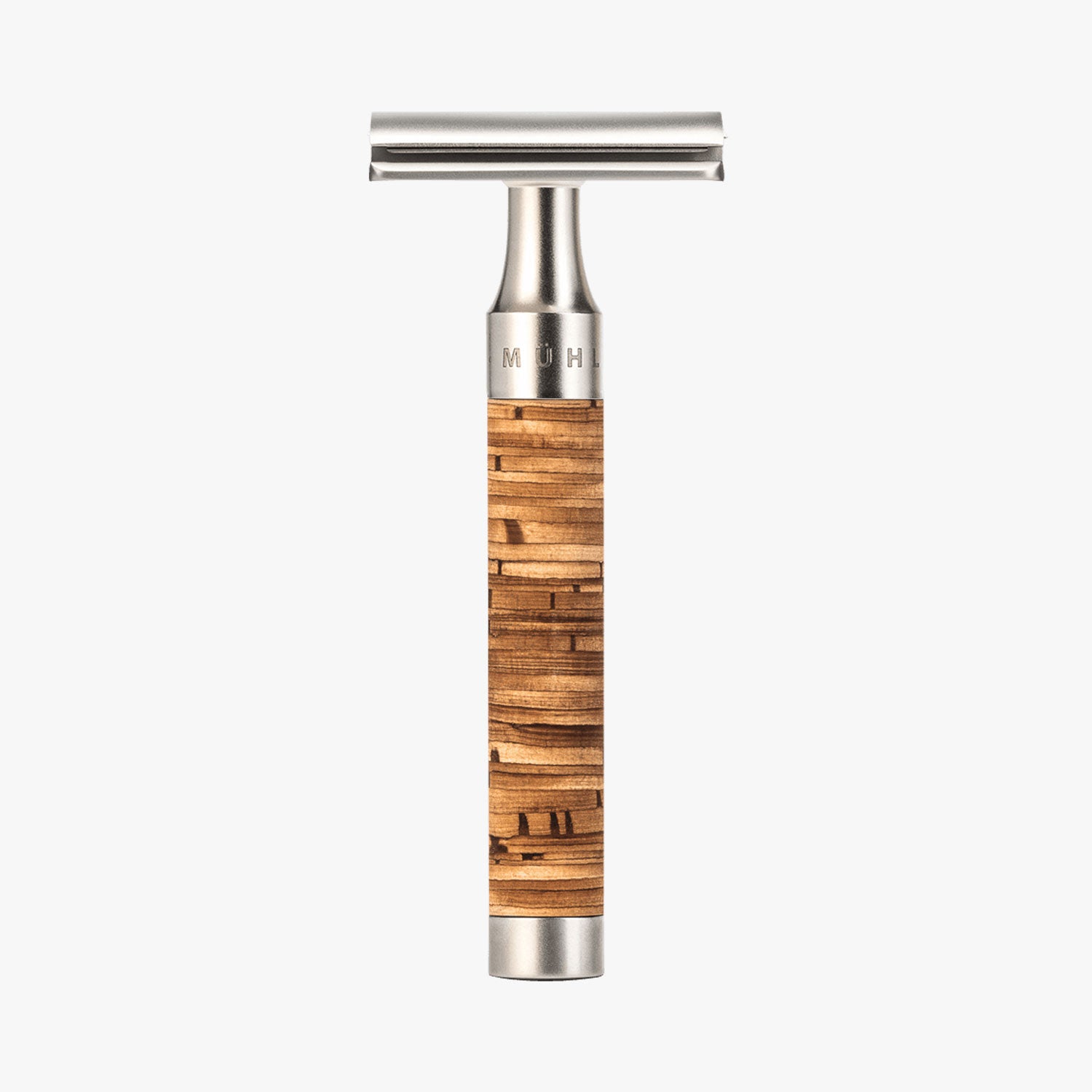 MÜHLE Rasierhobel Rocca R95 Edelstahl Birkenrinde, geschlossener Kamm
