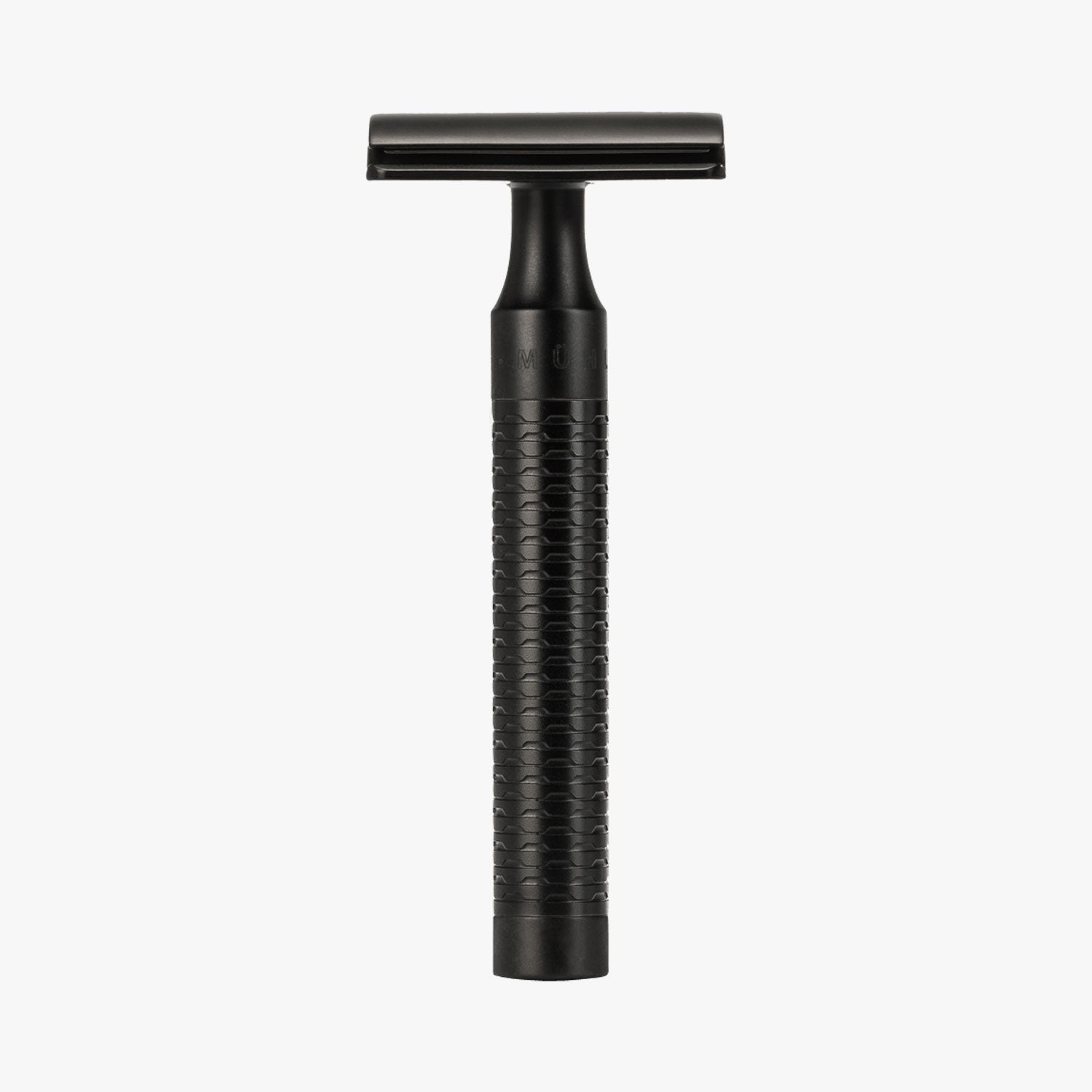 MÜHLE Rasierhobel Rocca R96 Edelstahl Jet Black, geschlossener Kamm