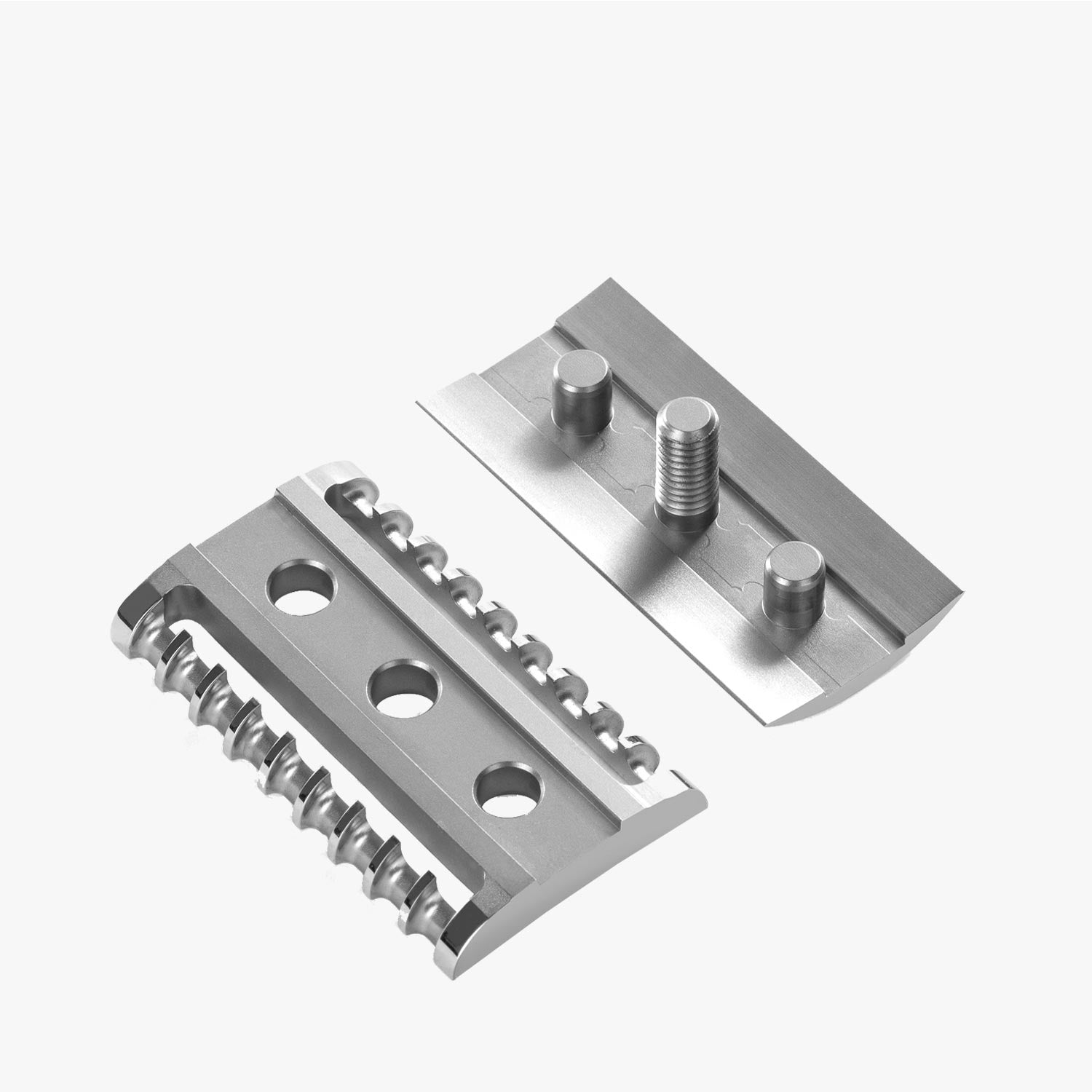 MÜHLE Rasierhobel Traditional R41 GS Edelstahl, offener Kamm, Kopf Einzelteile