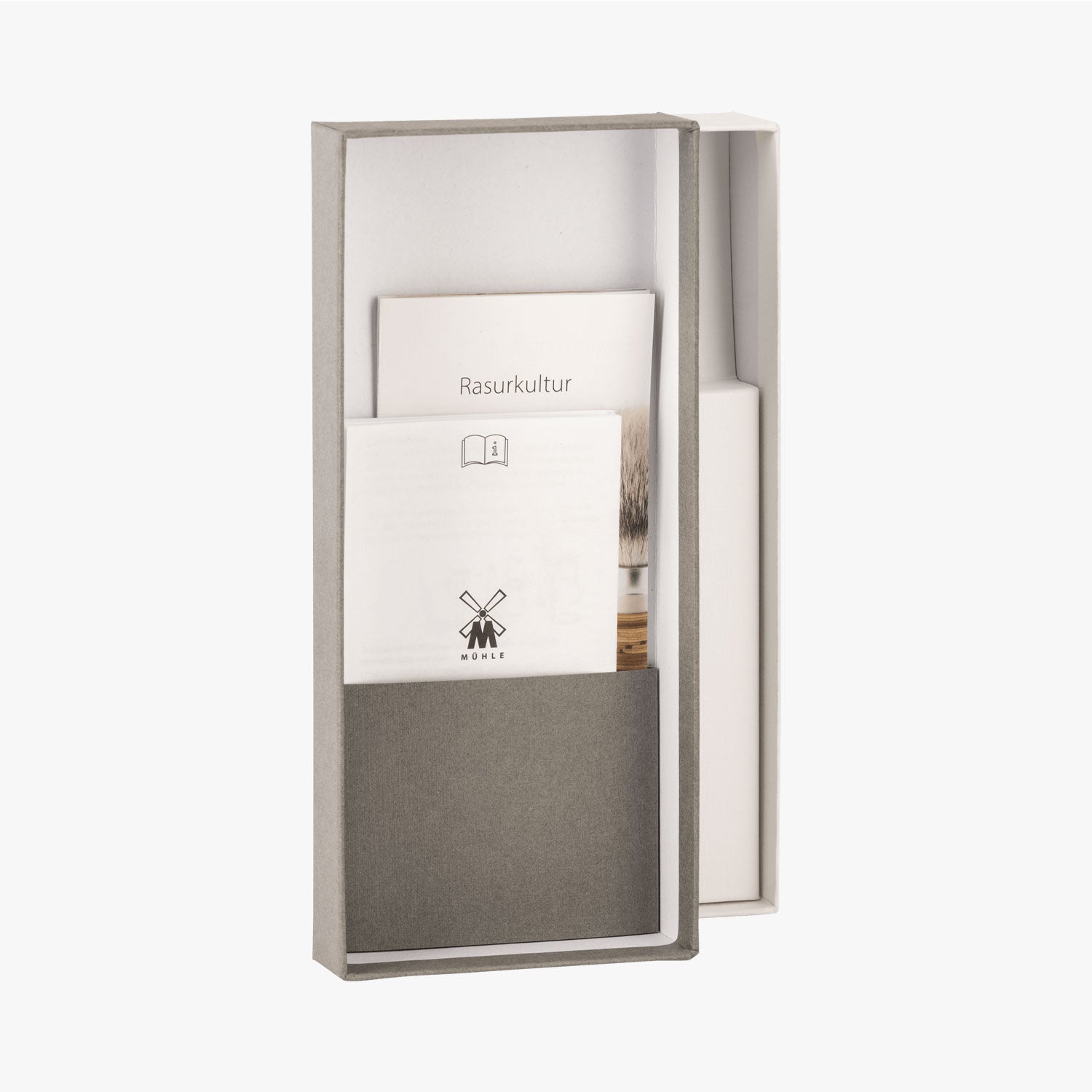 MÜHLE Rasierhobel Traditional R41 GS Edelstahl, offener Kamm, Box geöffnet