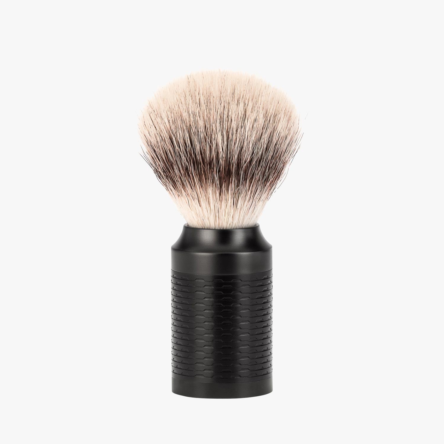 MÜHLE Rasierpinsel Rocca 31M96 Edelstahl Jet Black, Silvertip Fibre