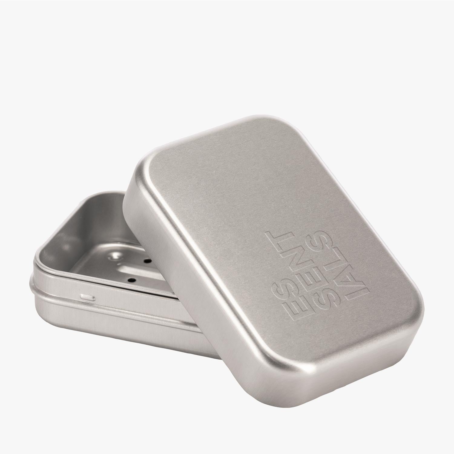 MÜHLE Seifendose Essentials Serie, Aluminium, Deckel offen