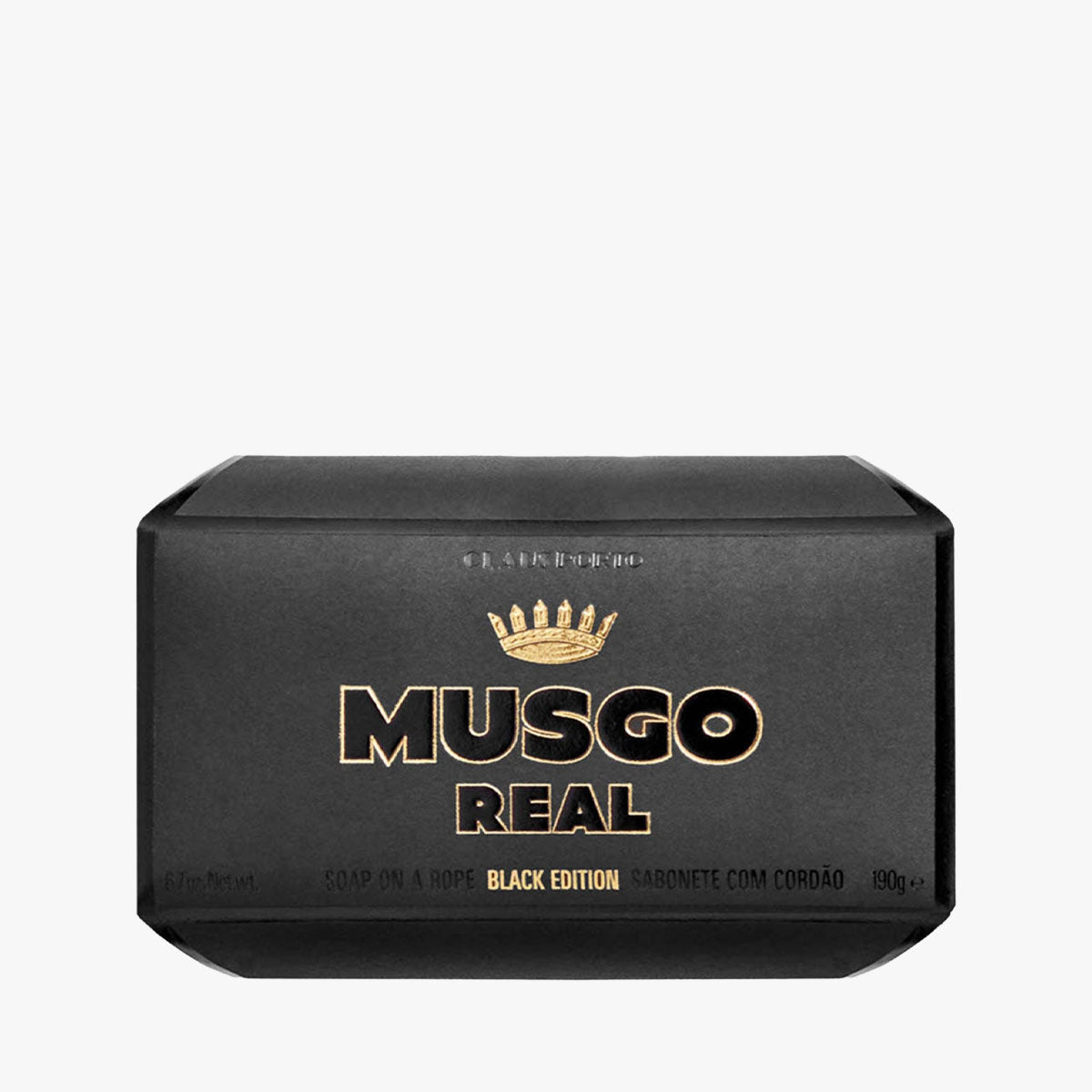 MUSGO REAL Körperseife am Seil Black Edition, Stück 190g
