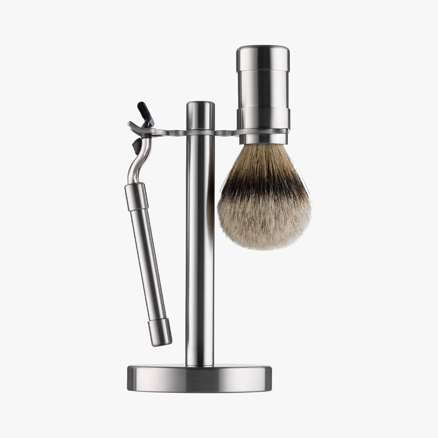 PILS Rasierpinsel 101RWE21, Dachs Silberspitze 21mm, Edelstahl mattiert