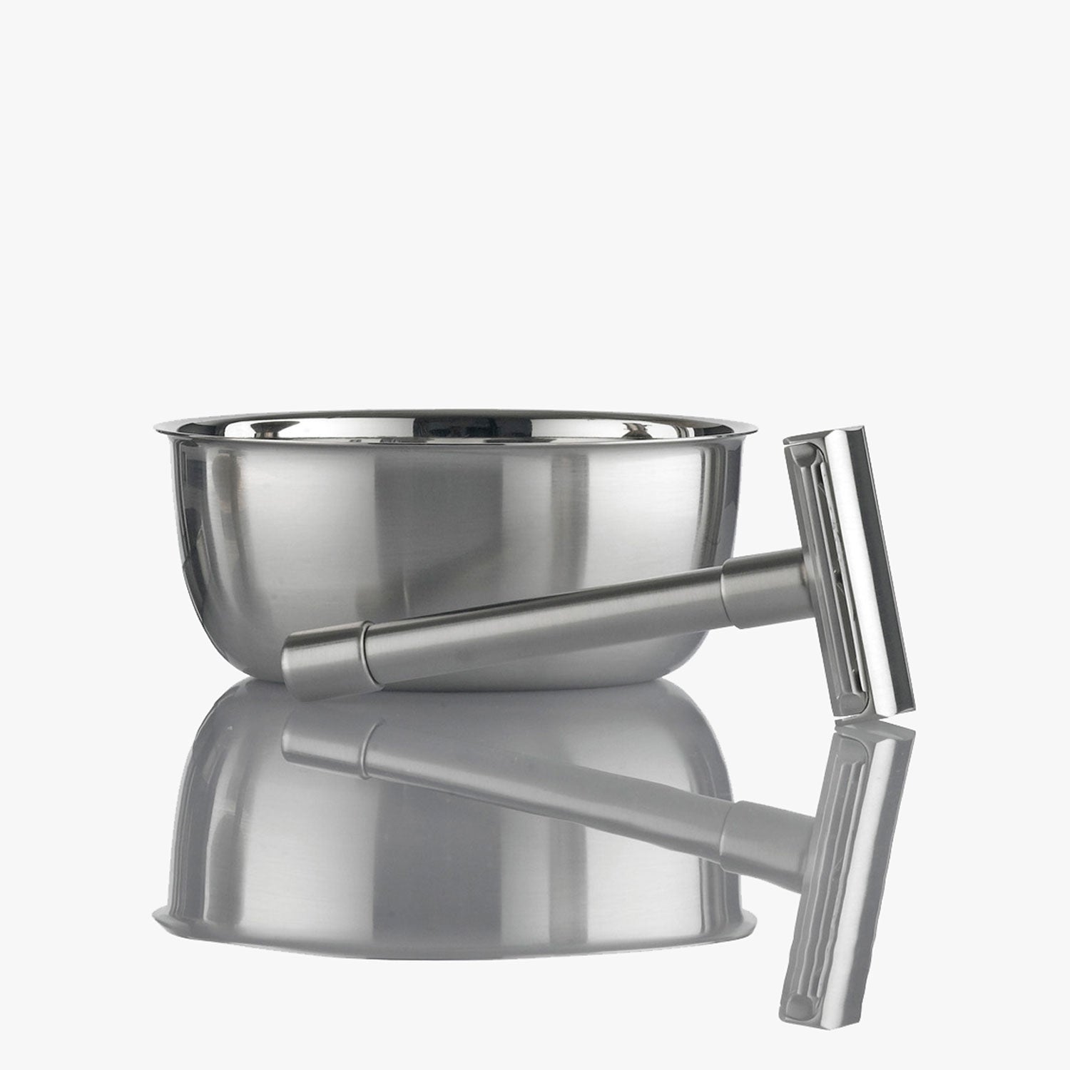 PILS Rasierschale 204 Edelstahl mattiert, mit Rasierseife 100g