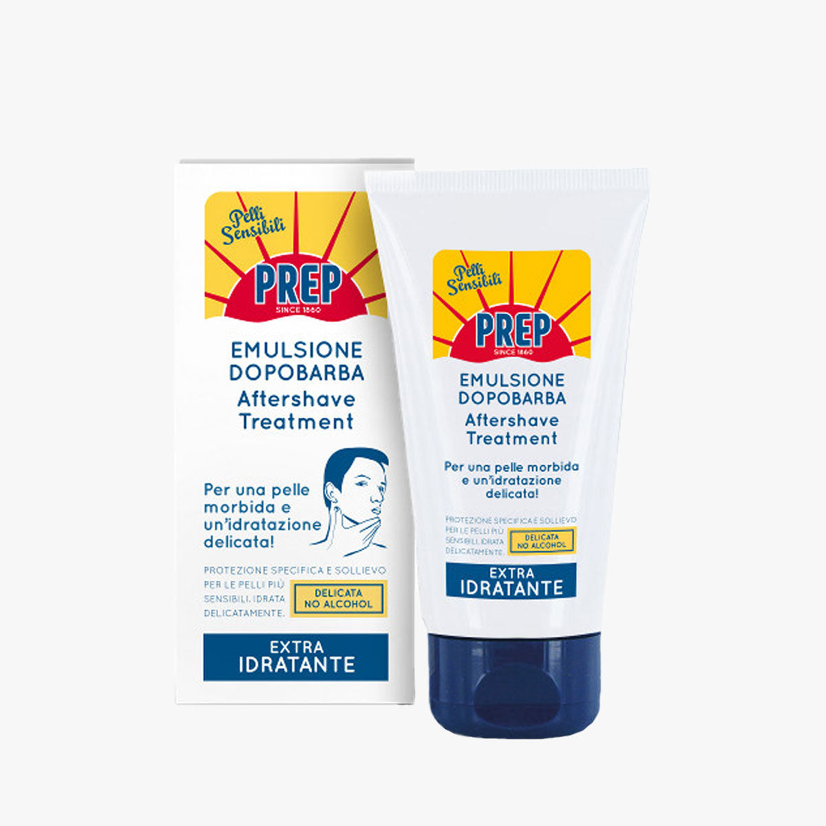 Prep Aftershave Balsam Sensitiv Tube 75 ml mit Verpackung