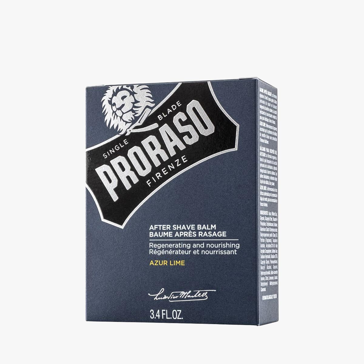PRORASO Aftershave Balsam Azur Lime Glasflasche 100ml
