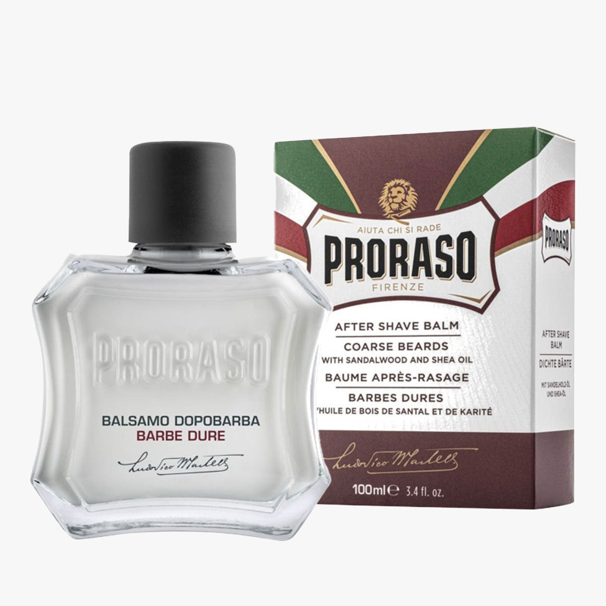 PRORASO Aftershave Balsam Red Nourish Glasflasche 100ml