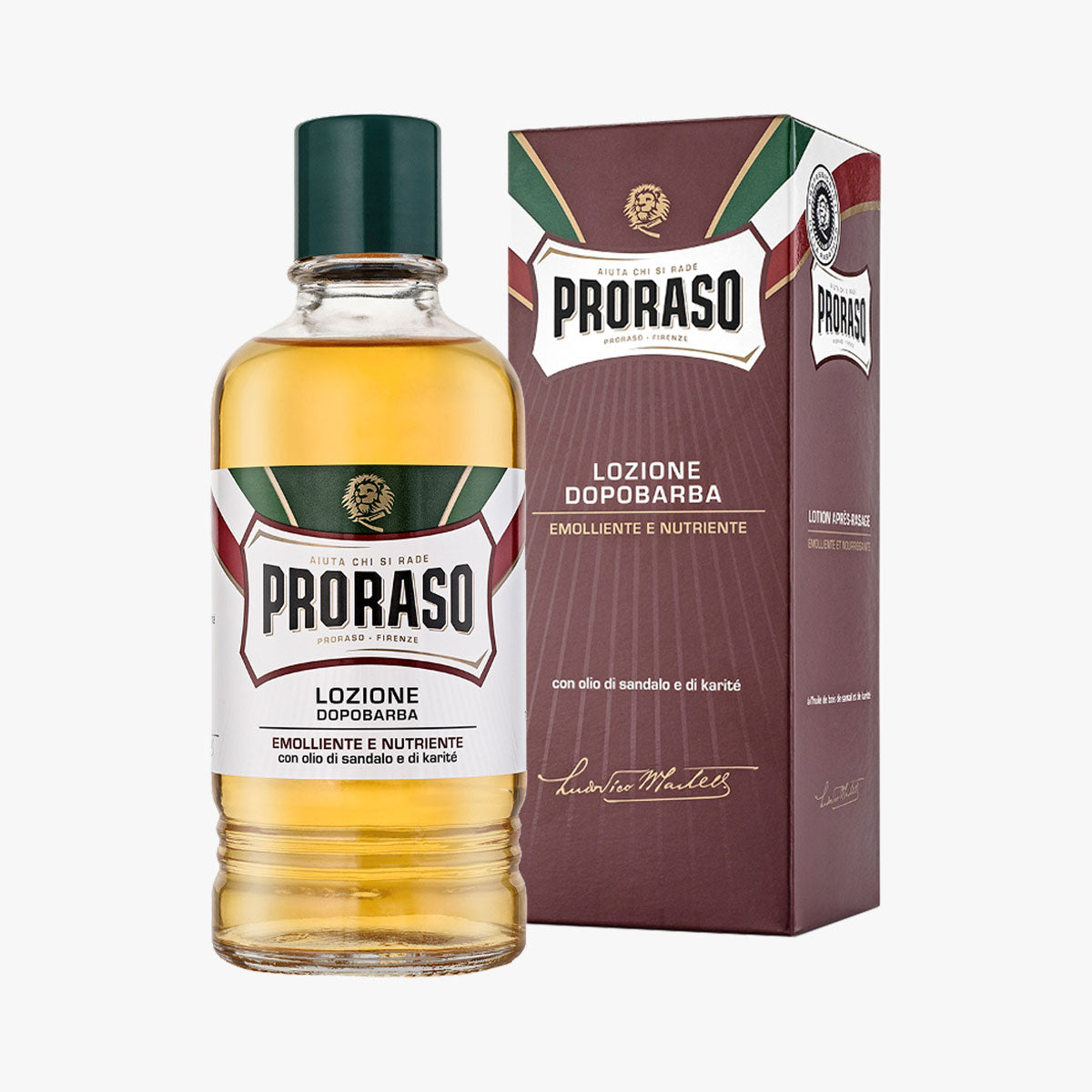 PRORASO Aftershave Lotion Red Nourish Glasflasche 400ml