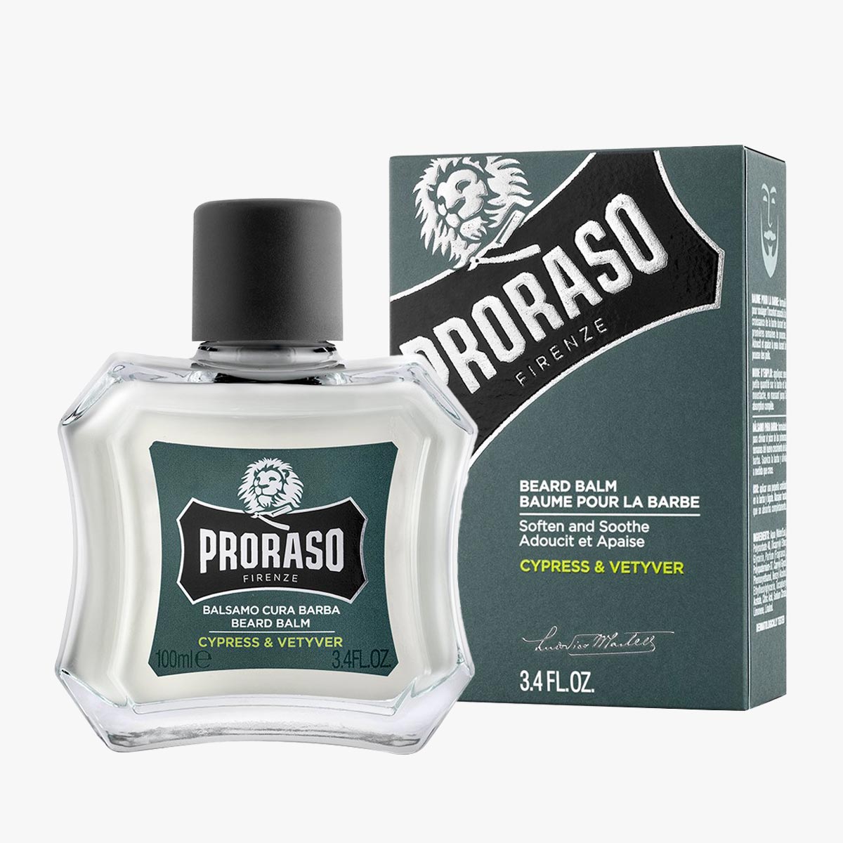 PRORASO Bartbalsam Cypress & Vetyver Glasflasche 100ml