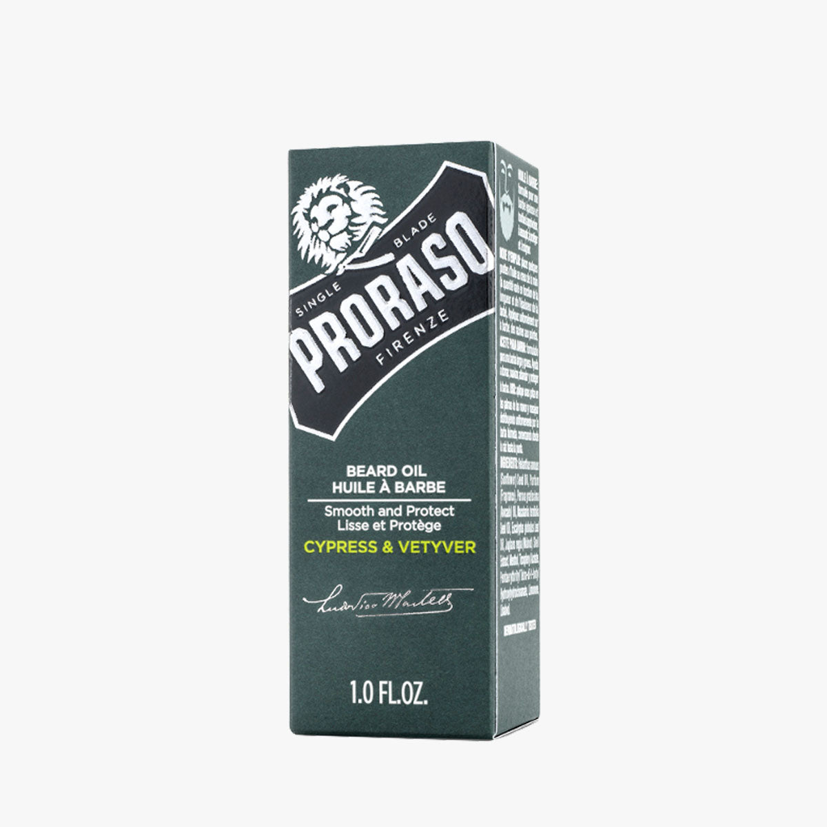 PRORASO Bartöl Cypress & Vetyver Glasflasche mit Pipette 30ml