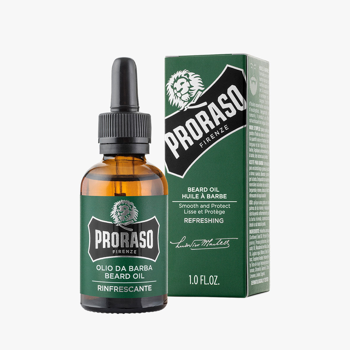PRORASO Bartöl Refreshing Glasflasche mit Pipette 30ml