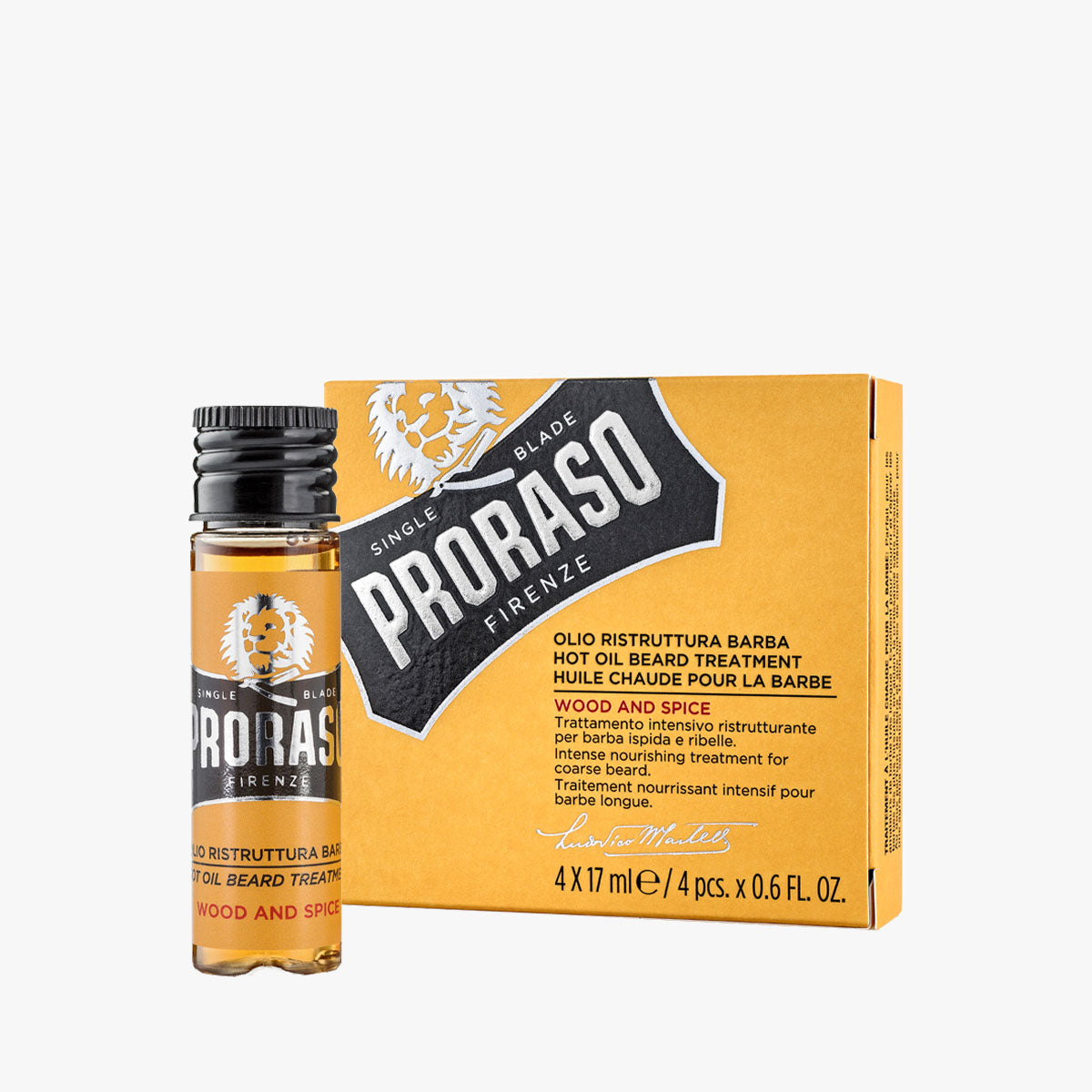 PRORASO Bartöl Wood & Spice Intensivpflege Ampullen 68ml