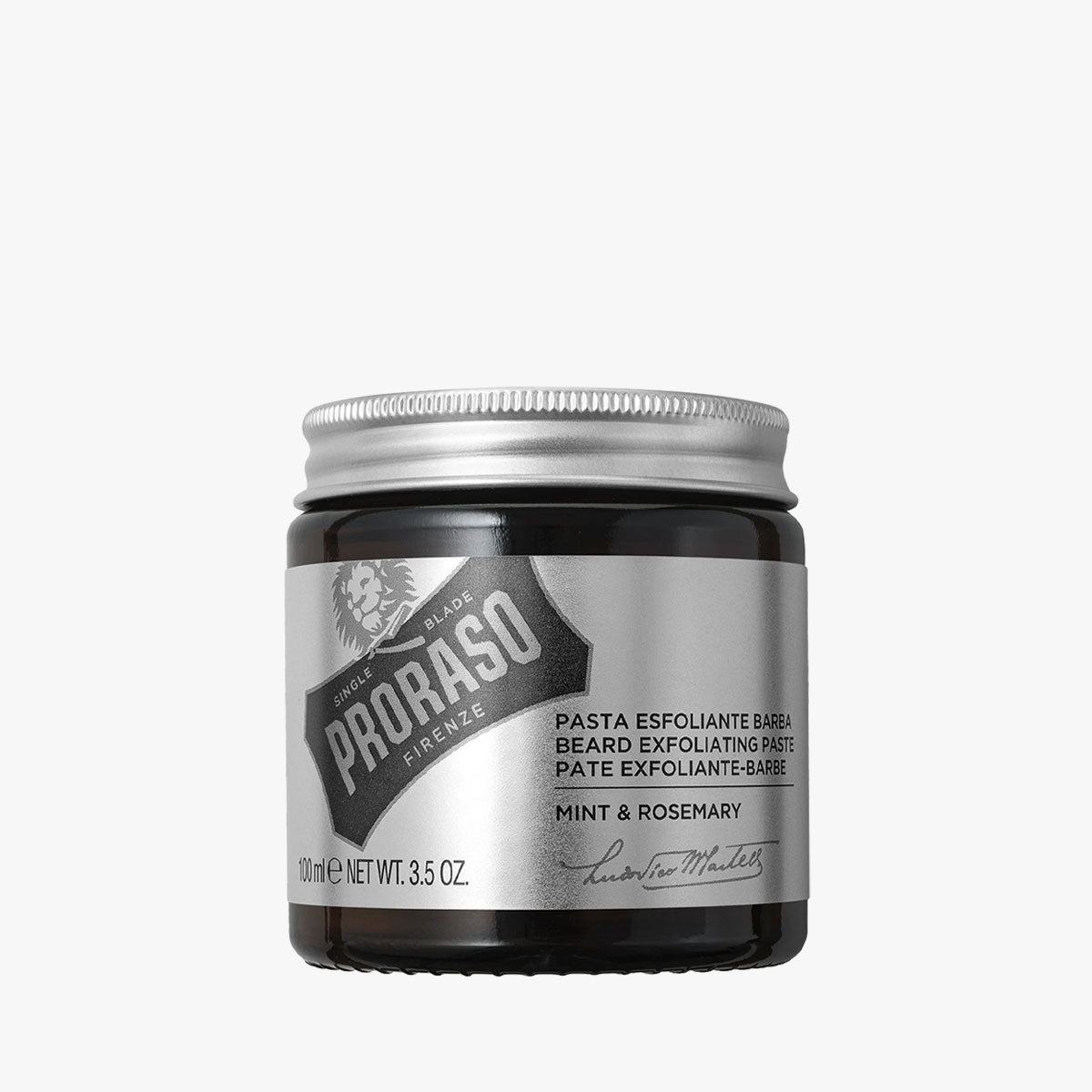PRORASO Bartpeeling Minze & Rosmarin Glastiegel 100ml