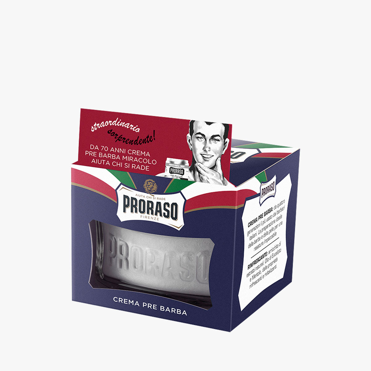 PRORASO Pre-Shave Creme Blue Protective Glastiegel 100ml