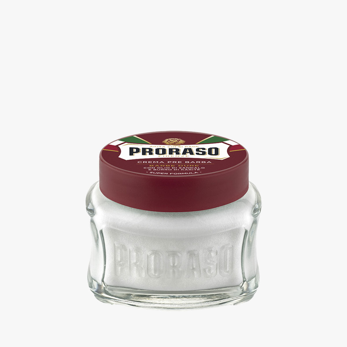 PRORASO Pre-Shave Creme Red Nourish Glastiegel 100ml