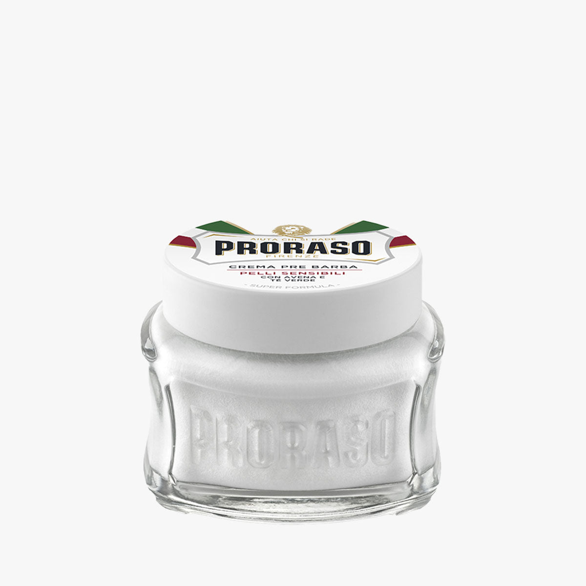PRORASO Pre-Shave Creme White Sensitive Glastiegel 100ml