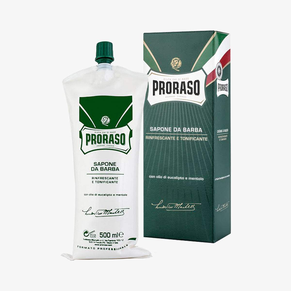 Proraso Rasiercreme Green Refresh Barber Size für die Nassrasur