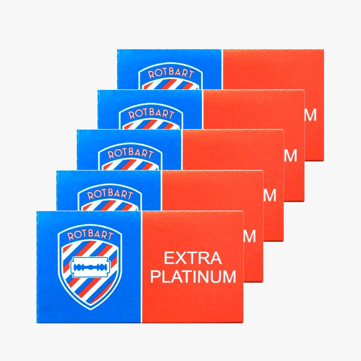 ROTBART Rasierklingen Extra Platinum Double Edge, 5 x 5er Pack