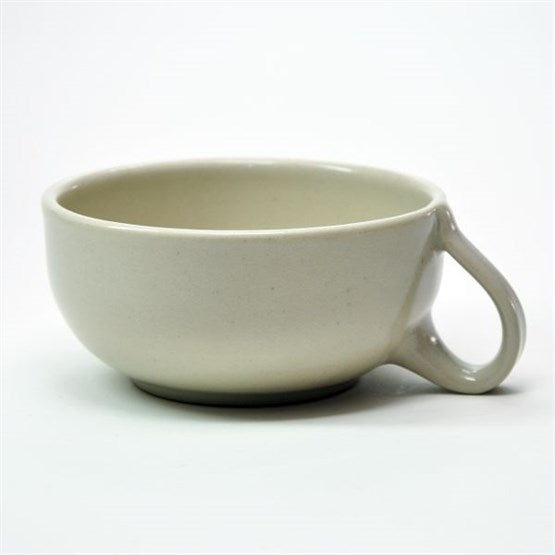 Schwarzweisskeramik Rasiermug, Modell CLASSIC, Farbe CREME natur