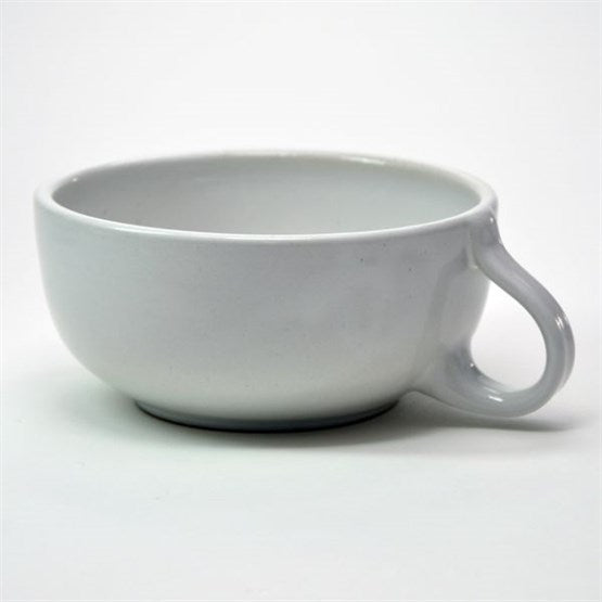 Schwarzweisskeramik Rasier-Mug, Modell CLASSIC, Farbe WEISS
