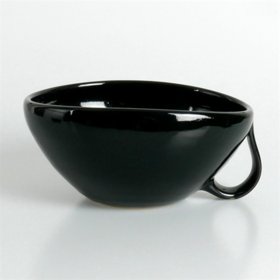 Schwarzweisskeramik Rasier-Mug, Modell FREESTYLE, Farbe SCHWARZ