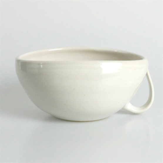 Schwarzweisskeramik Rasier-Mug, Modell FREESTYLE, Farbe WEISS