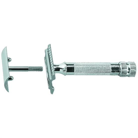 Rasierer MERKUR 43 Chrom/Edelstahl handmattiert