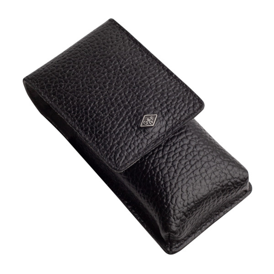 TIMOR Rasierhobel-Etui aus Rindleder, schwarz