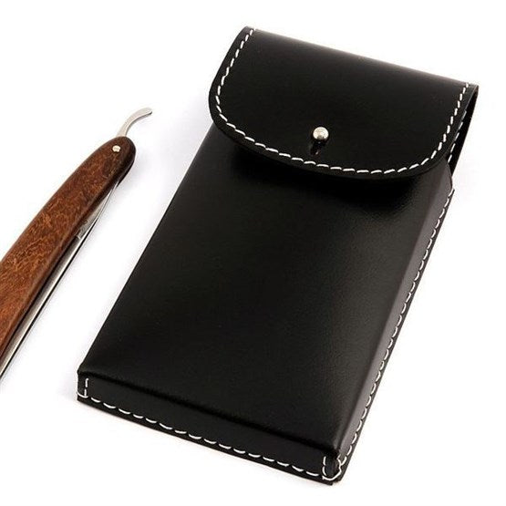 G+F Rasiermesser-Etui aus Rindleder, für 3 Messer