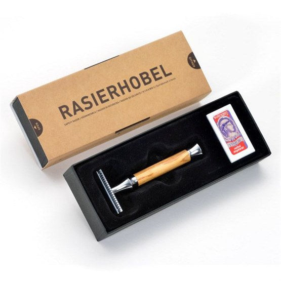 TIMOR Rasierhobel Olivenholz, geschlossen