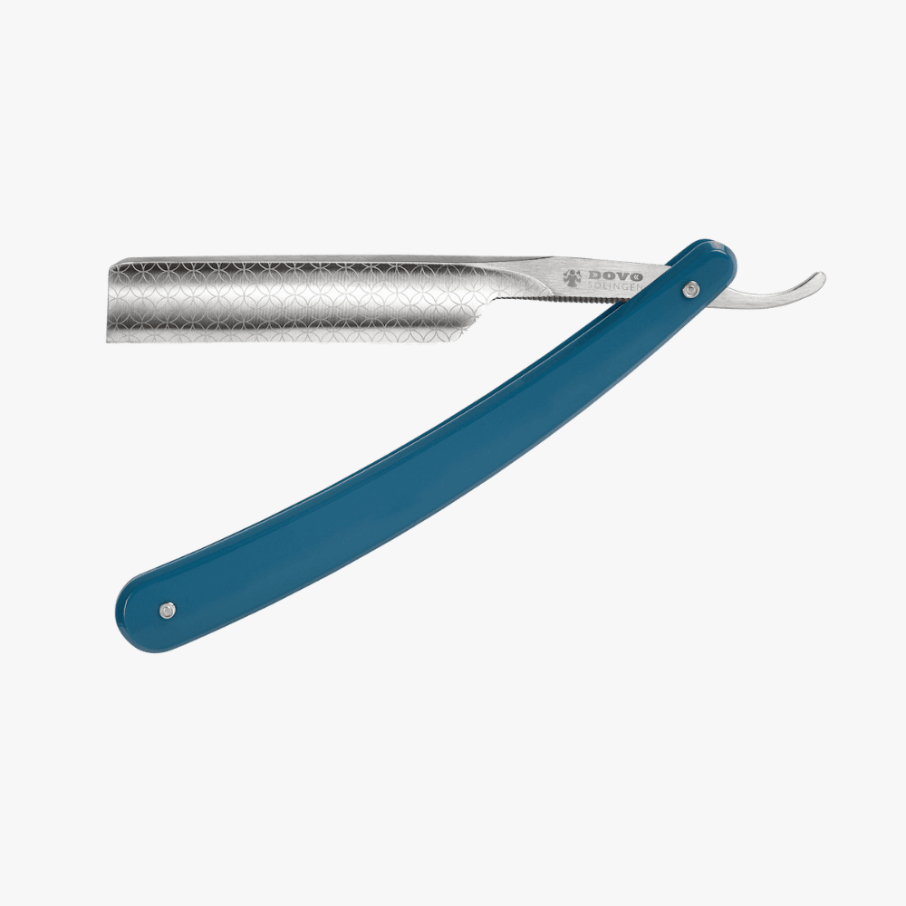 DOVO Rasiermesser Runde Sache 5/8" Acrylgriff blau