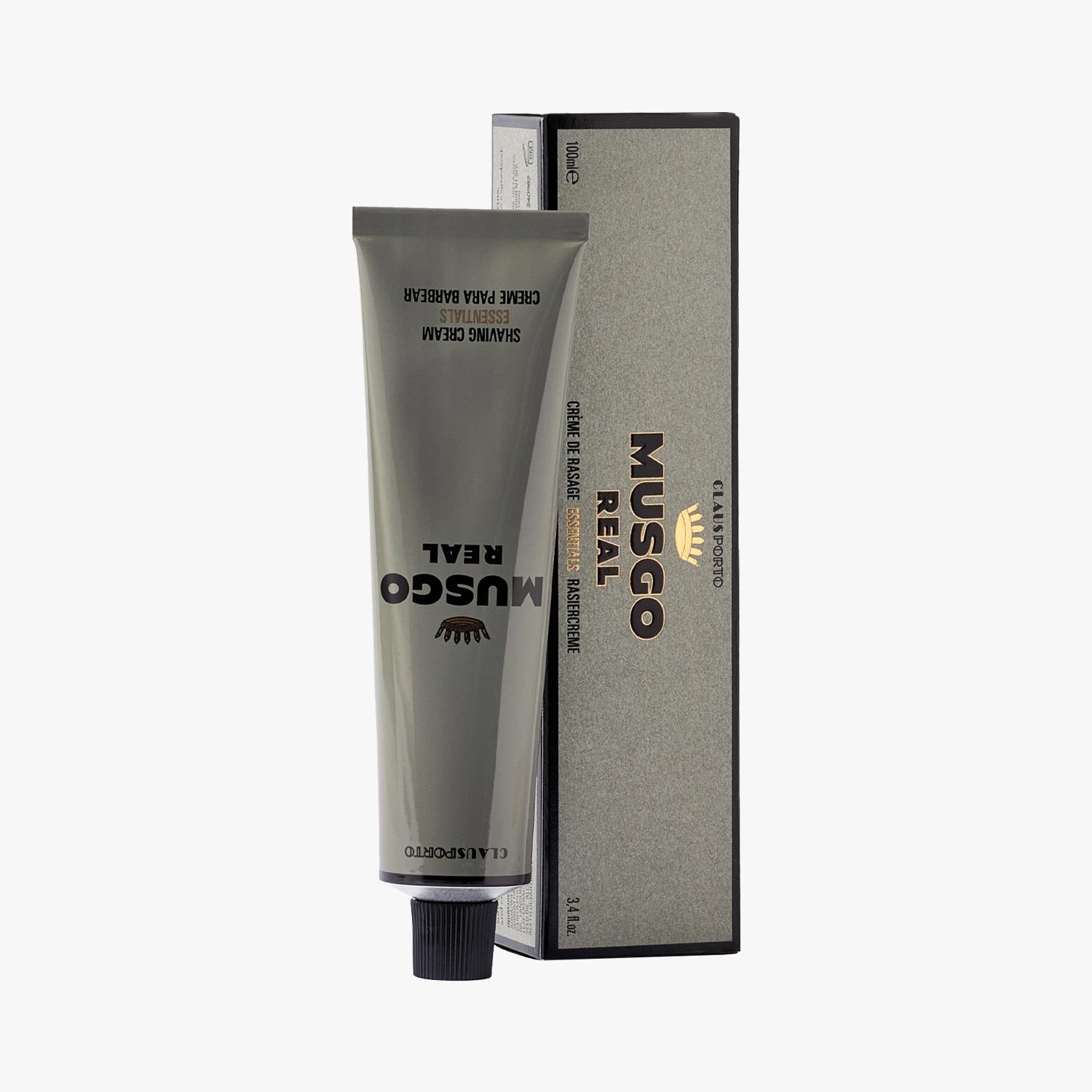 MUSGO REAL Rasiercreme Essentials, Tube mit hochwertiger Verpackung